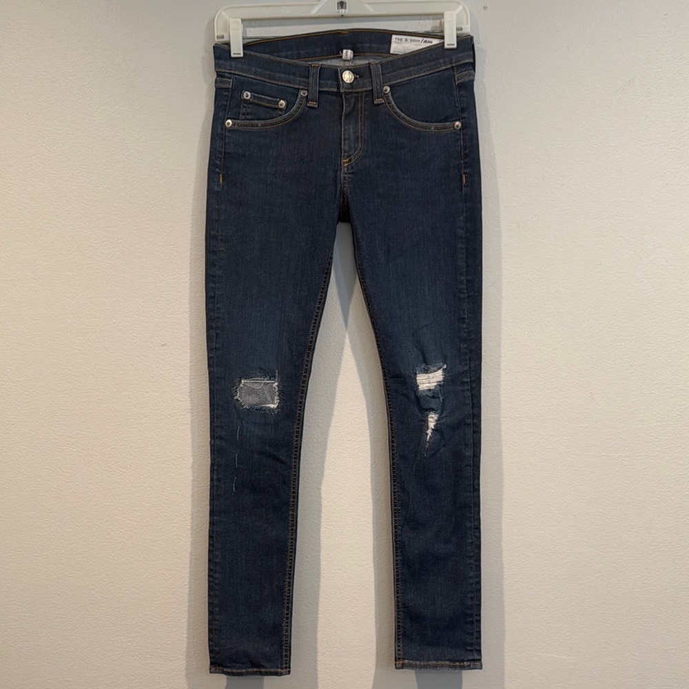 rag & bone Distressed Capri Skinny Jeans - Size 26